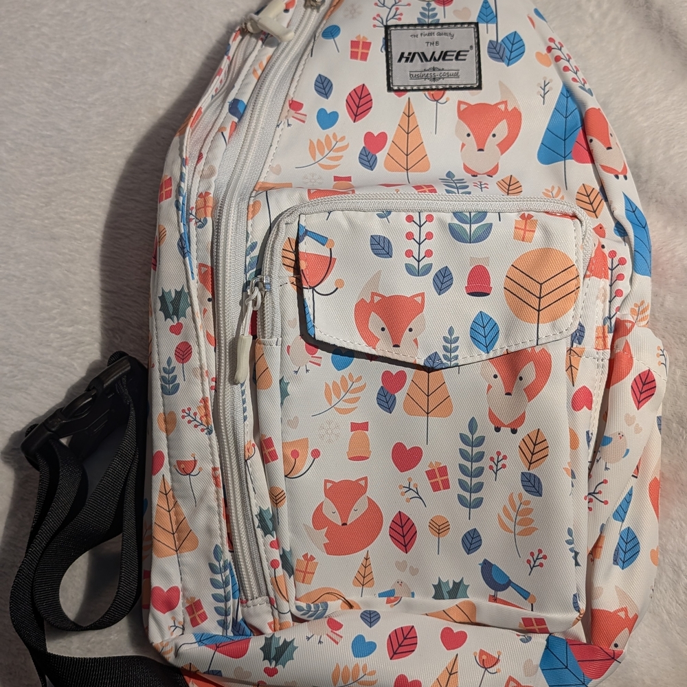 White and Multicolor Women's Bag